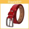 Genuine Leather Belt With Classic Pin Buckle For Casual And Formal Wear
