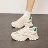 CRLAYDK Summer Chunky Sneakers for Women Fashion Platform Wedge Lace Up Casual Dad Shoes Mesh Breathable Walking Shopping Tennis