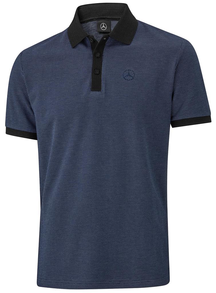 Genuine Polo Dark Size L [Mercedes-Benz Collection] Men's Shirt, Blue,