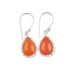 Natural Carnelian Gemstone 925 Sterling Silver Handmade Jewelry Earrings 1.30" EE-3-25