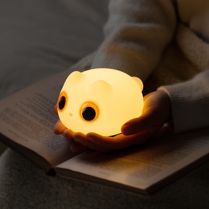 Милая 3D-лампа в виде кошки, аниме, силиконовый ночник, сенсорное управление, USB-зарядка, таймер, регулировка яркости, лампа для сна для декора комнаты