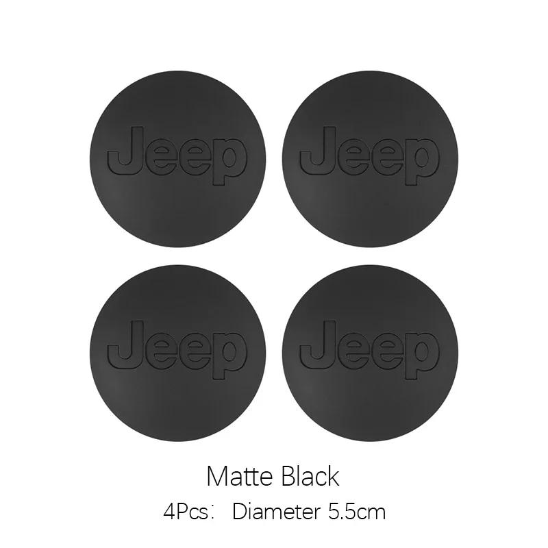 For Jeep For Jeep Renegade Compass Grand Cherokee Wrangler jk Gladiator 4pcs ABS Electroplating Car Wheel Hub Center Cover  A
