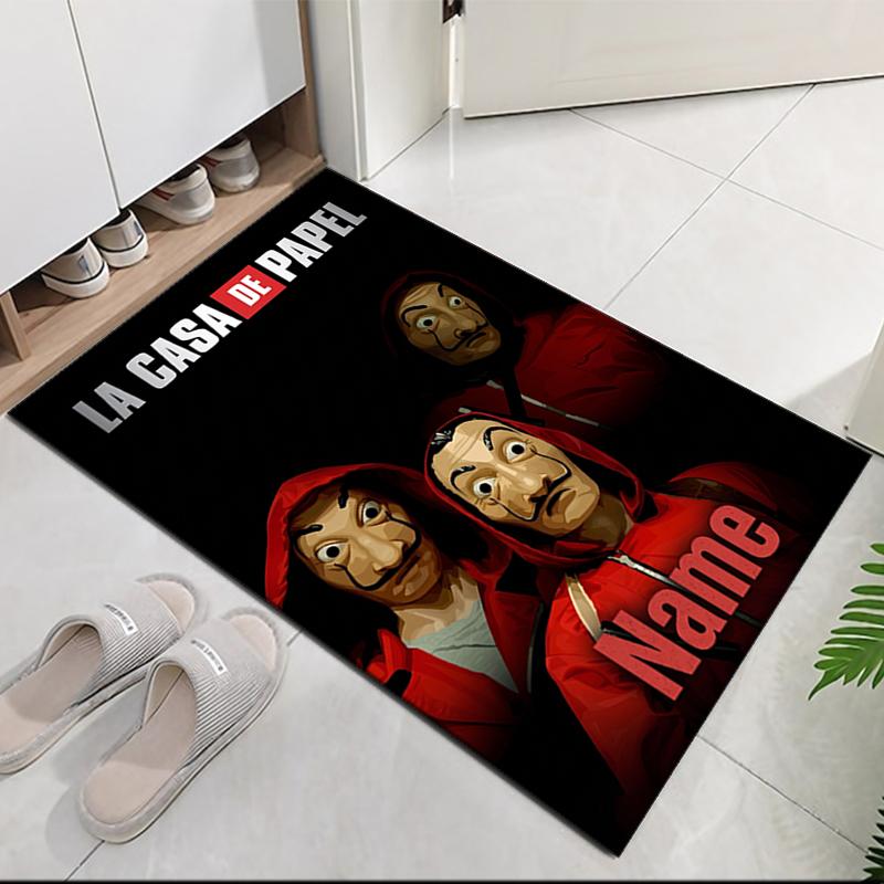 Custom Name La Casa De Papel Printed Carpet, Rug for Office Chair Living Room Bedroom Kitchen Room Decor Gifts.