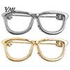 Daily Outfit Pin Alloy Glasses Brooch for Men Women, Eyeglasses Shape Lapel Elegant Clothing Embellishment Pin, Decorative Accessory Suits Shirts