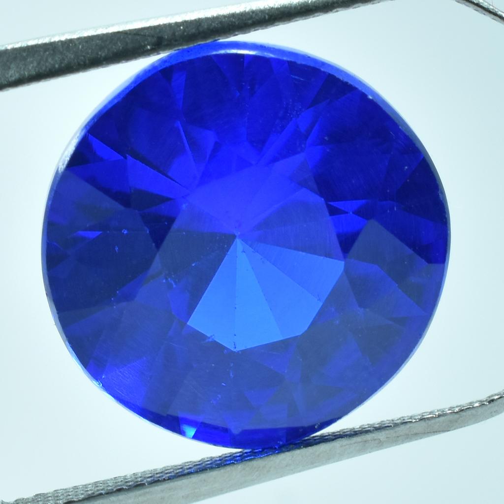 Natural Blue Sapphire Loose Gemstone Round Cut 10.25 ct September Birthstone for Gem Collections