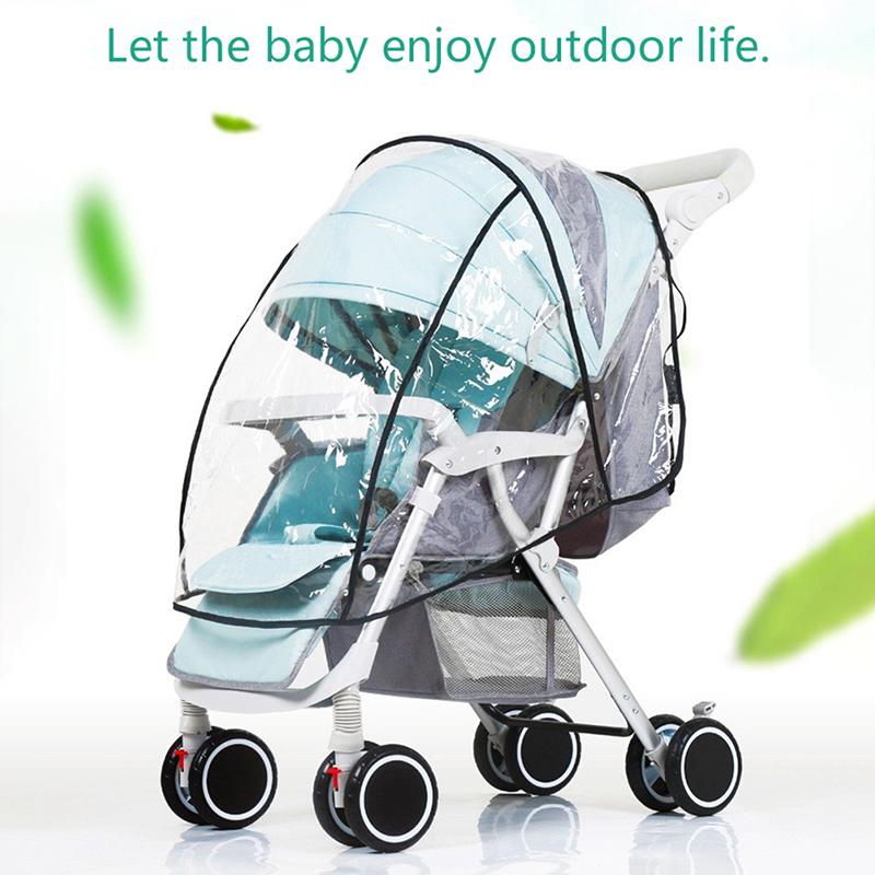 Универсальный дождевик для коляски, детский автомобильный дождевик, защита от ветра и солнца, прозрачный дышащий зонт на колесиках, дождевик, аксессуары