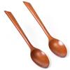 Tokunari Wooden Lacquered Soup Spoons, Lightweight, 20.5cm, Angled, Set of 2, TAA-203, Food Sanitation Law Compliant