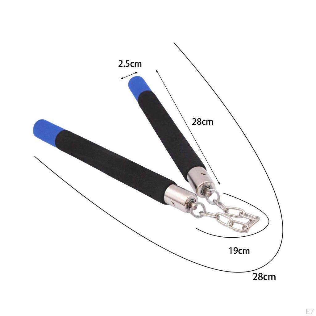Пенные Нунчаки с Железной Цепью для Тренировок Детей Практикующих Кунг-Фу Подшипник Красный