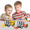 Kids Sanitation Truck Toy with Music Light Inertial Drive1/16 Scale Realistic Street-cleaning Vehicle Model Educational Snow Removal Truck Toy