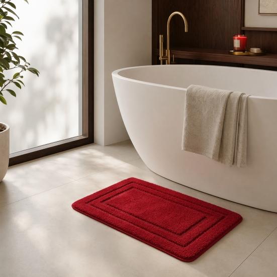 Microfiber Carpet, with Non-Slip Rubber Sole, Quick Water Absorption Machine Washable Rug, for Bathroom Living Room