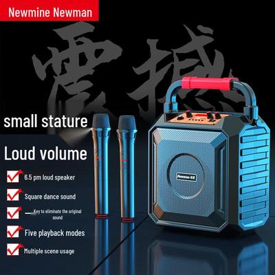 Портативная Bluetooth-колонка для караоке Newmine, штекер CN (адаптер в комплекте)