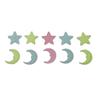 100pcs Stickers Moons Night Art Plastic Removable Bedroom Ceiling Space DIY Star Decal Stars Decor Fluorescent