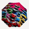 Power Rangers Auto Open Close Umbrella Foldable 3 Tier Design, 8 Bone Iron Frame Outdoor Umbrella Perfect Gift for Fans, Travelers, and Dail