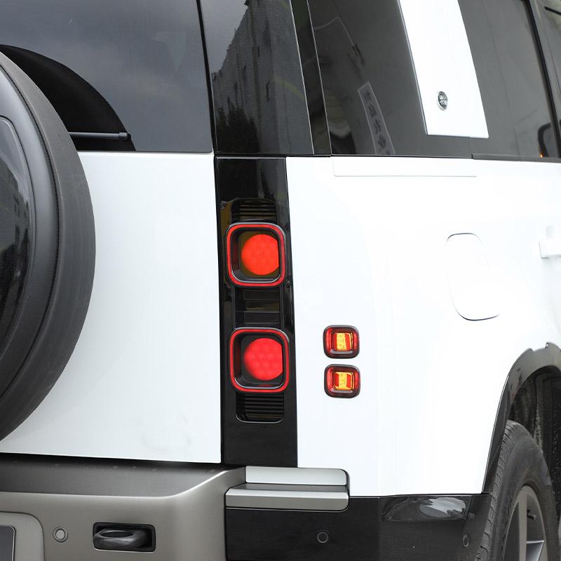 For Land Rover Defender 90 110 130 2020 2021 2022 2023 2024 ABS Black Car Rear Fog Lamp Cover Sticker Car Exterior Accessories usgm4