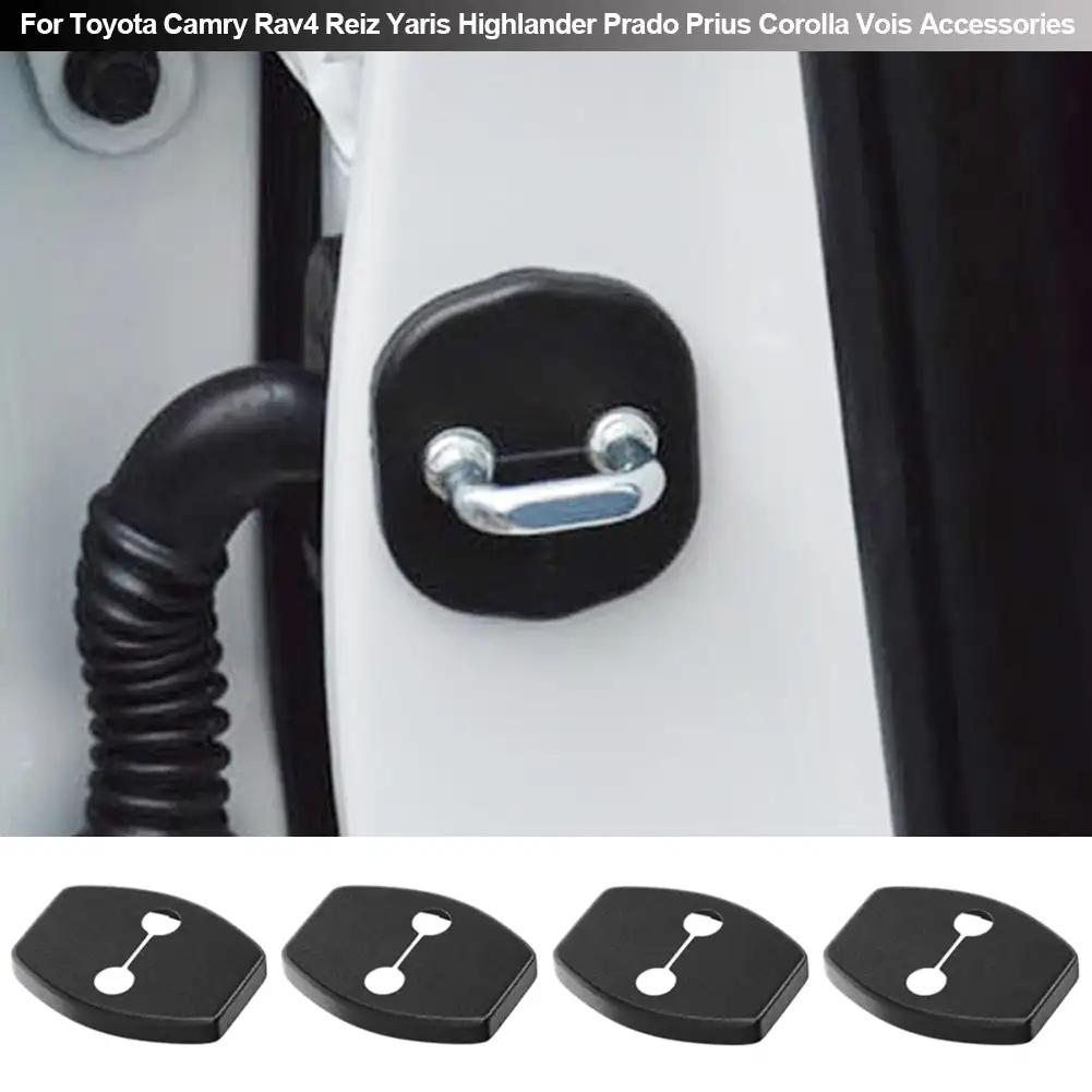 4Pcs Car Door Lock Cover Door Stopper Covers for Toyota Yaris Highlander Prado Prius Corolla Camry Rav4 Reiz Vois Accessories