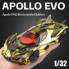Симуляция 1/32 Apollo EVO Гальванизированная Сплавная Модель Автомобиля Разноцветные Спортивные Автомобили Украшения Звук и Свет Оттяжка Детские Игрушки