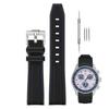 Sibehill 20mm Replacement Silicone Watch Band for Omega and X, Swatch, MoonSwatch, Speedmaster.