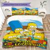 Simpsons Family Pattern Bedding uilt Set uilt Cover Pillowcase Home Decoration Birthday Gift (1 * duvet cover + 2 * pillowcase  without core)85