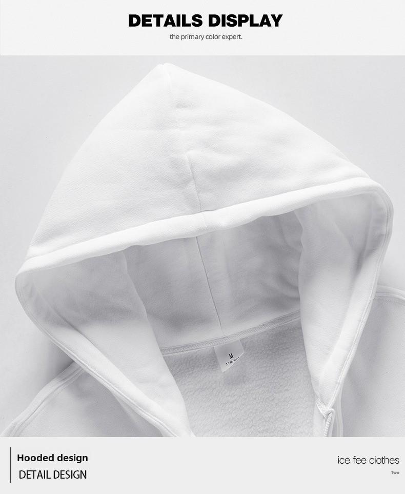 Men's Hooded Cardigan Sweatshirt - 2022 Autumn/Winter, Solid Color, Trendy Loose Fit, Sports Style, with Zipper.