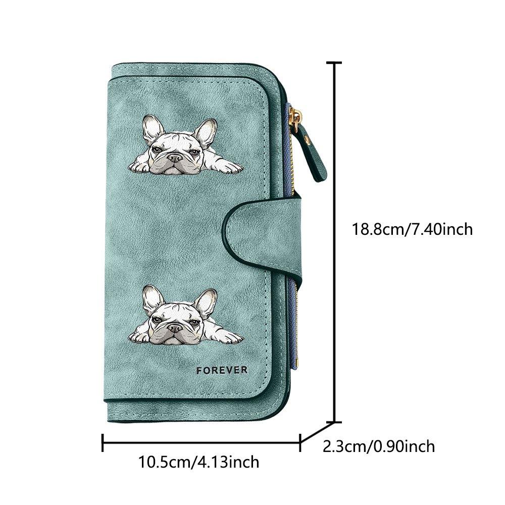 Unique French Bulldog Pattern Men's Large Capacity Wallet with Business Card Slot and Cash Pocket, Suitable for Formal Occasions and Office Use,