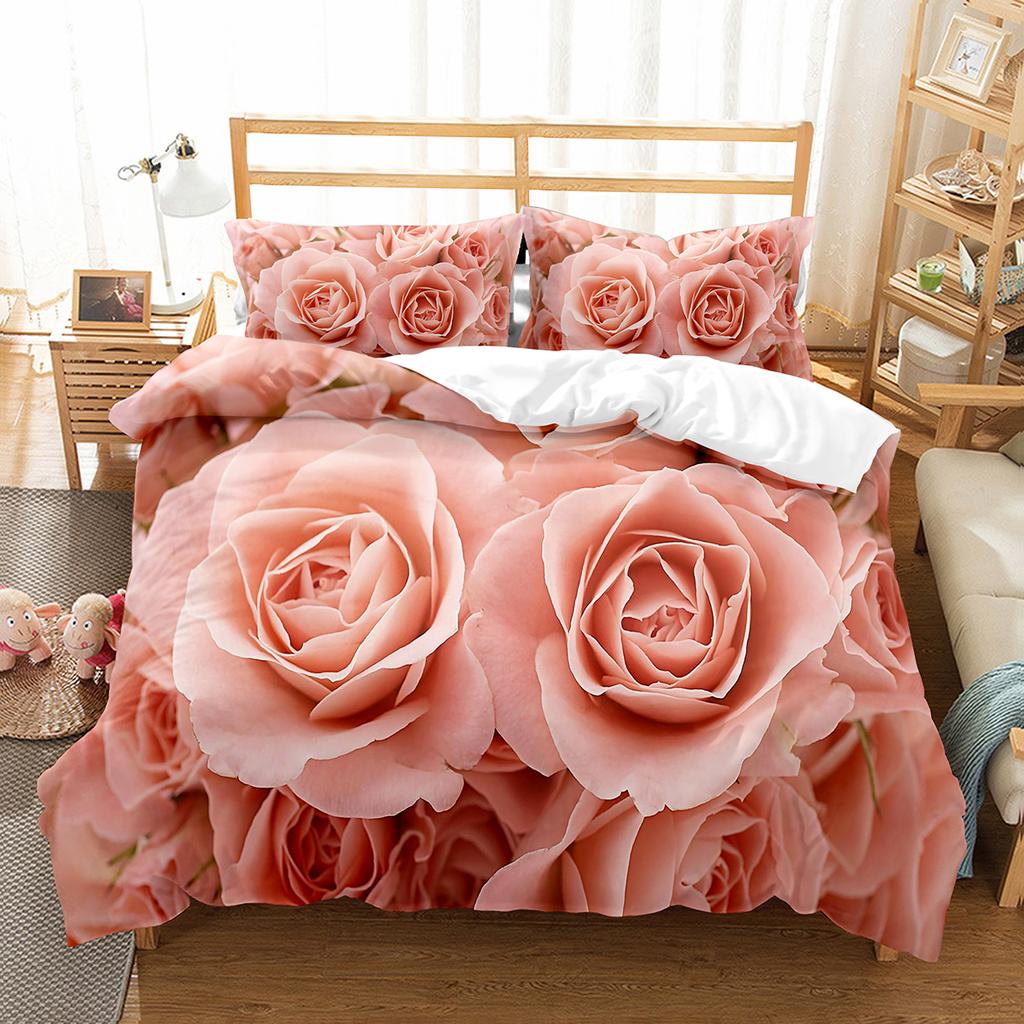 Цветочный пододеяльник, комплект постельного белья, двуспальный, односпальный, размера «king-size» для детей, подростков, взрослых, комплект постельного белья, пододеяльник с наволочкой