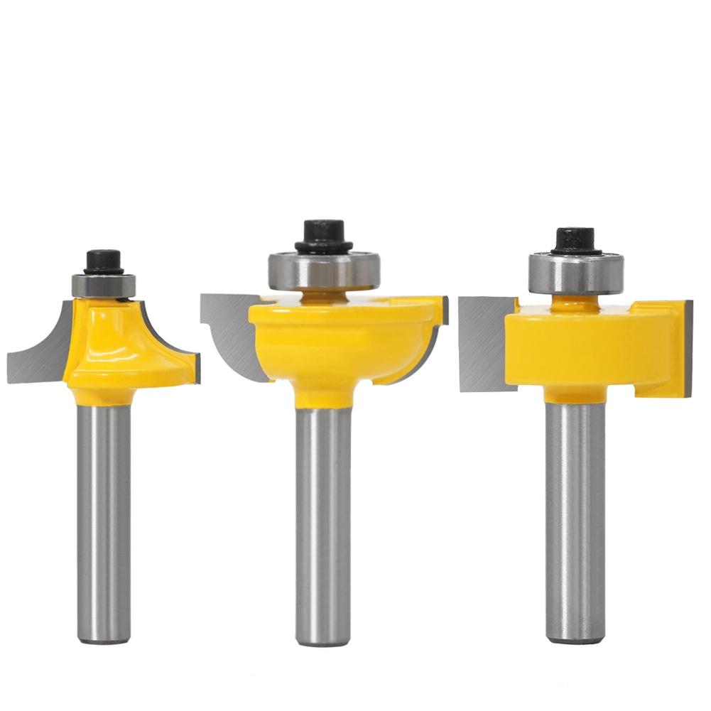 3 шт./компл., доска для стеклянной двери, деревянные рабочие инструменты, фрезы для фрез, хвостовик 1/2, хвостовик 12 мм, хвостовик 8 мм, T-тип, сферический хвостовик