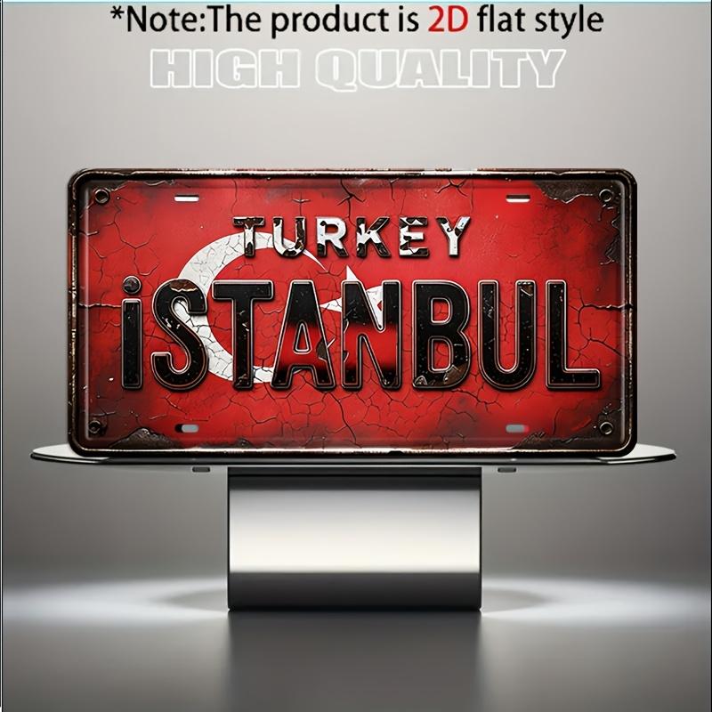 Металлическая настенная табличка D Flat Vintage Turkish Istanbul Турецкая Тематическая Подходит для Мужской Пещеры Декор Сельский Стамбульский Знак для Автомобиля