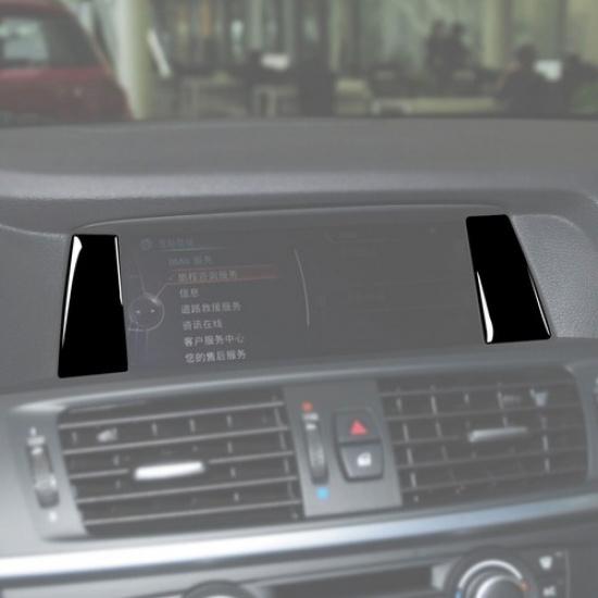 Glossy Piano Black Navigation GPS Side Cover Trim For BMW X3 X4 F25 F26 2011-17