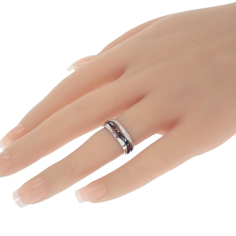 Omega R604CL01001 #10(Размер Японии) кольцо черное K18 белое золото/керамика Женское