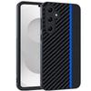 For Samsung Galaxy S26+ Case Leather + PC Hard Phone Cover Carbon Fiber Texture