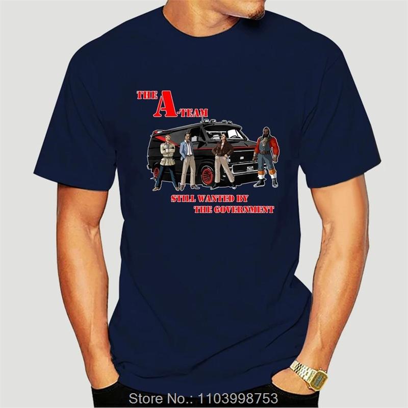 Мужская летняя хлопковая мужская повседневная футболка с буквами The A-Team A Team Team Ba Face Murdock Hannibal Van