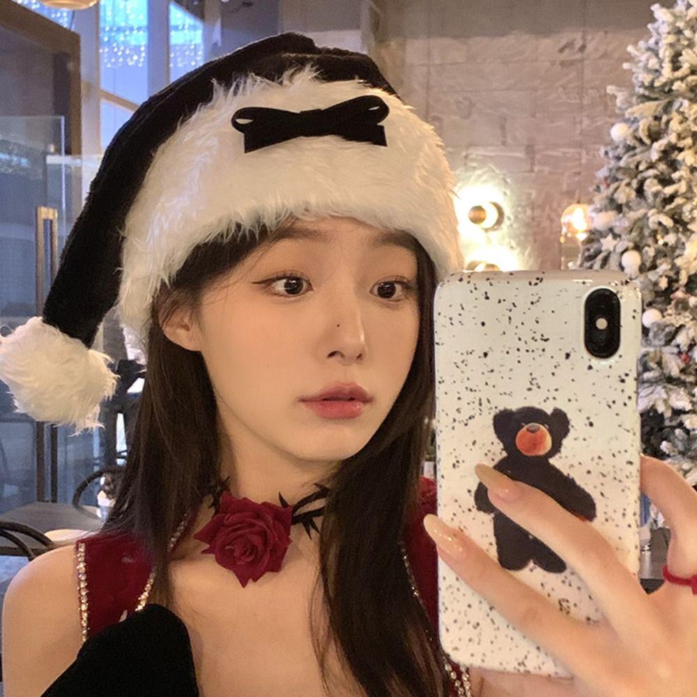 Весёлое Рождественское украшение Рождественская шапка Санта-Клауса Красная плюшевая шапка Санта-Клауса Шапка для детей