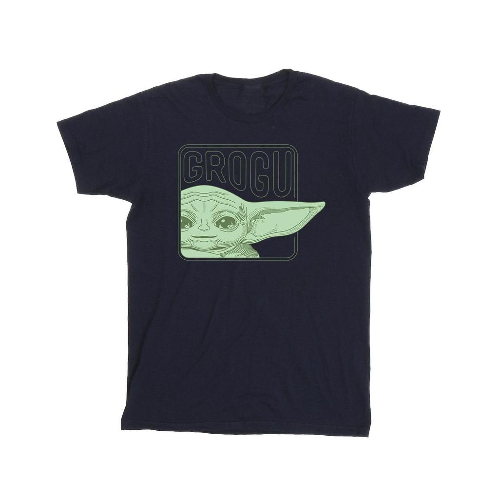 Star Wars Mens The Mandalorian Grogu Box T-Shirt