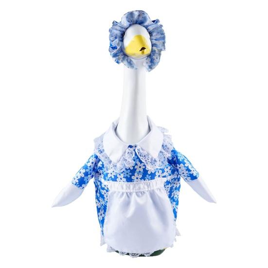Yousheng Spring Flower Porch Goose Outfit for 23Inch Cement Goose Wildflower Floral Goose Clothes for Spring Summer Outdoor Patio Yard Lawn Decoration