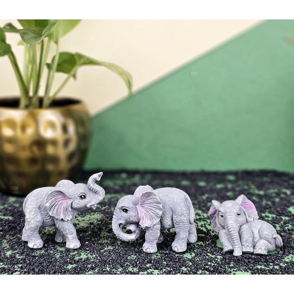 1 комплект (3 куска) Миниатюрные фигурки слонов | Декоративный экспонат | Подарок для него/нее, на День матери, для дома, спальни