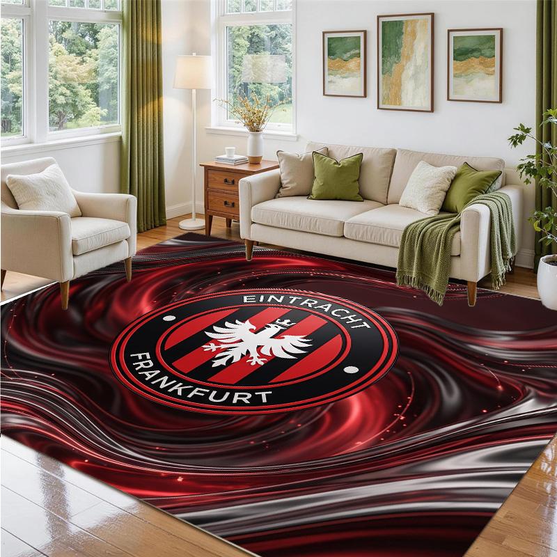 Eintracht Frankfurt Football Design Crystal Velvet Rug Soft Decorative Mat for Bedroom Entrance