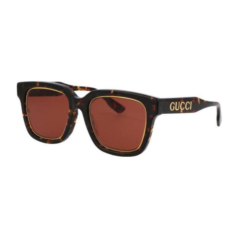 Gucci Trendy Comfort Square Plate Sunglasses Black Unisex