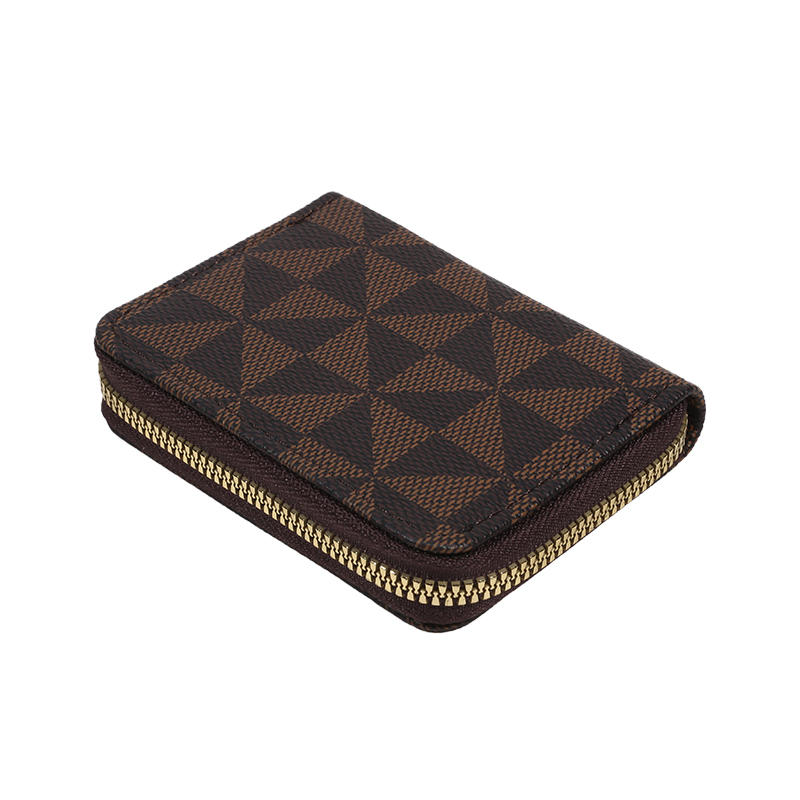 Портативная сумка-карман для карт на молнии с ретро-принтом, женский короткий кошелек, многофункциональный, высококачественный, портативный, женский, с удостоверением личности, кредитной картой, нулевой кошелек