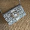 [Pre-Owned] Matelassé Solid Compact Leather Shoulder Bag - Very Good #1IWZJ7K