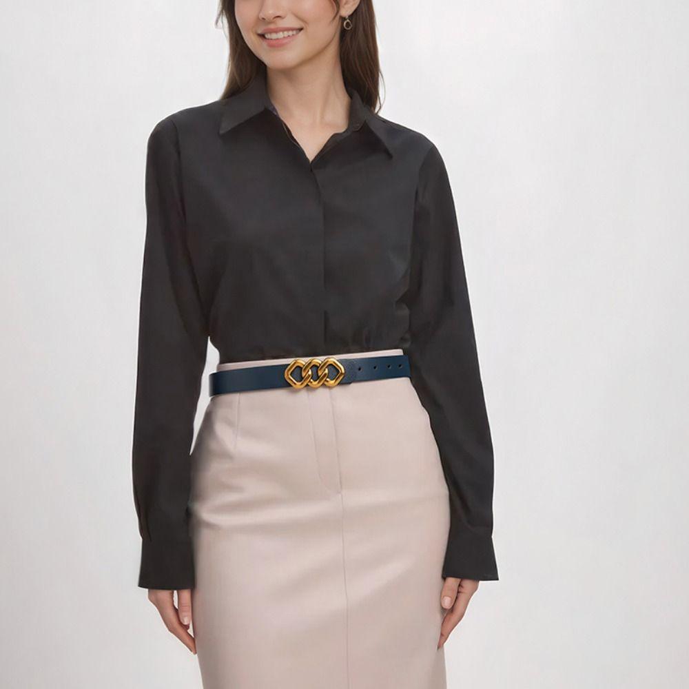 PU Suit Trousers Vintage Belt Versatile Waist Belt New Dress Waistband Waist Accessory