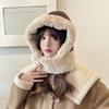 Новая корейская шапка для женщин на осень и зиму, шапка-ушанка, теплая и универсальная, модная, повседневная, плюс бархатная утолщенная вязаная