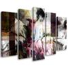 Five Piece Picture Canvas Print Woman Pastel Glamour