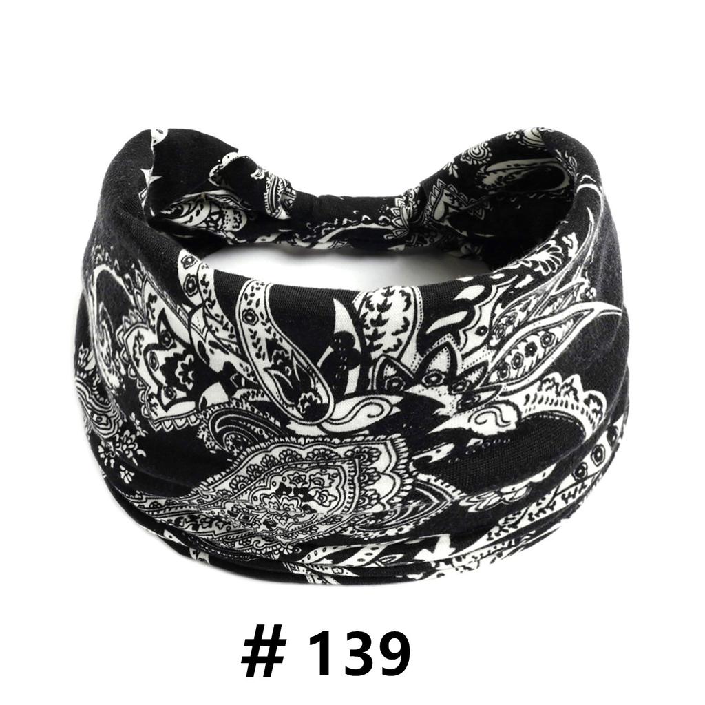 Boho Headbands Wide Knot Hair Scarf Floral Printed Hairband Elastic Turban Headwrap Stretch Head Bands Bandana Fashion Hair Accessories for Women