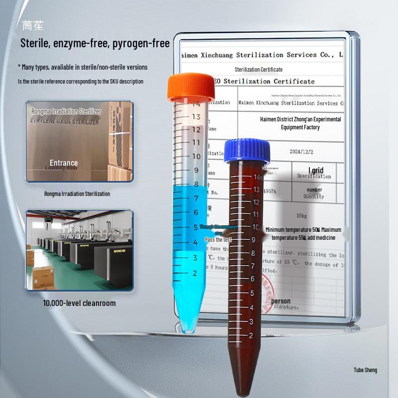 Laboratory Plastic Tubes: PCR, Centrifuge & Seed Bottles in 0.2/1.5/5/10/15/30/50ml