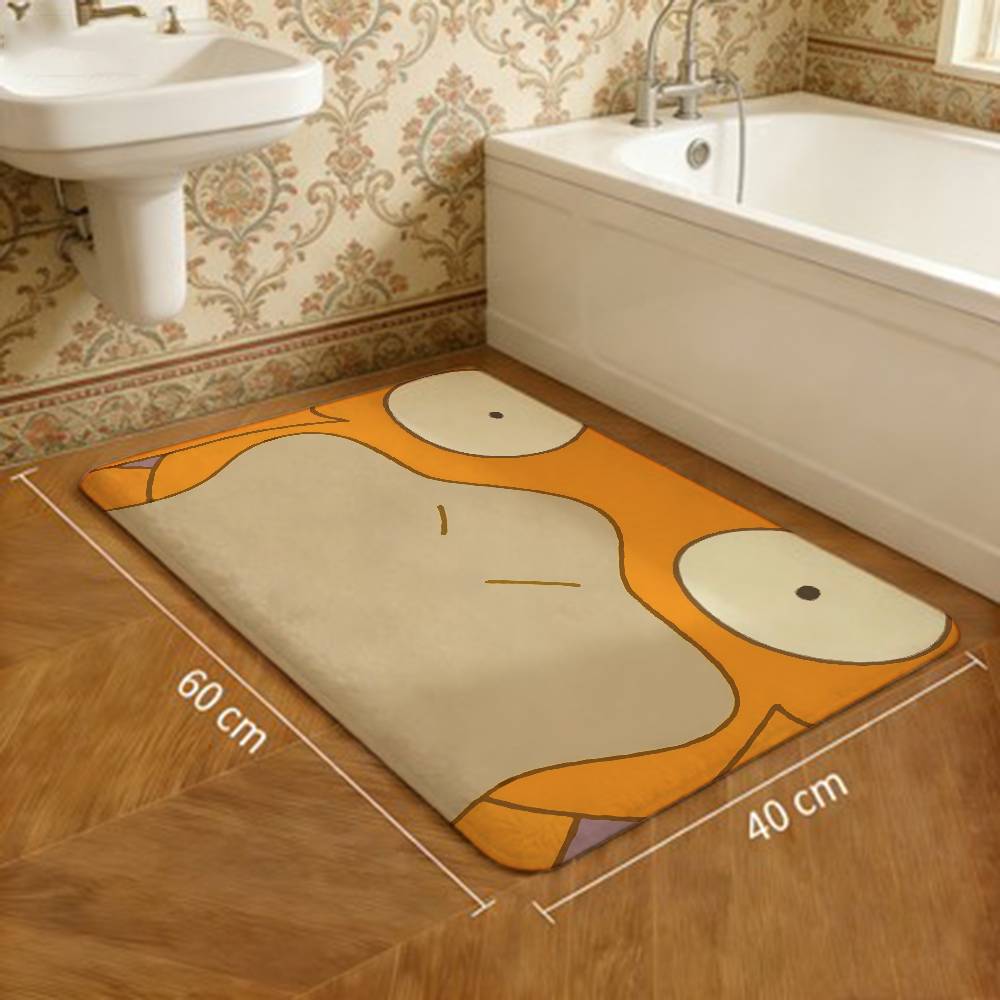 Cartoon P-Psyduck Door Mat Washable Non-Slip Living Room Sofa Chairs Area Mat Kitchen Doormat Area Rug
