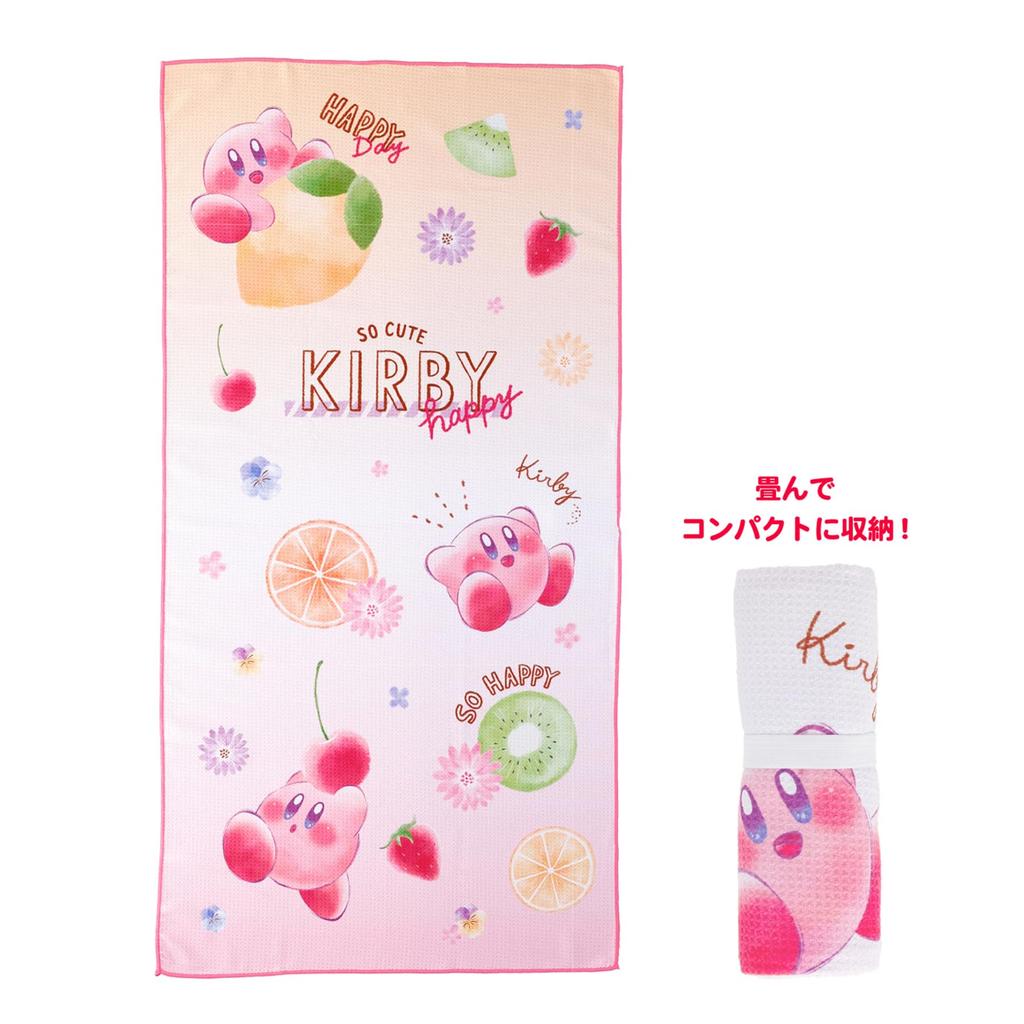 Marushin Kirby Shiny Pop Fruits Bath Leisure Bath 4596014100 Towel, Quick-Drying, Large, Towel,