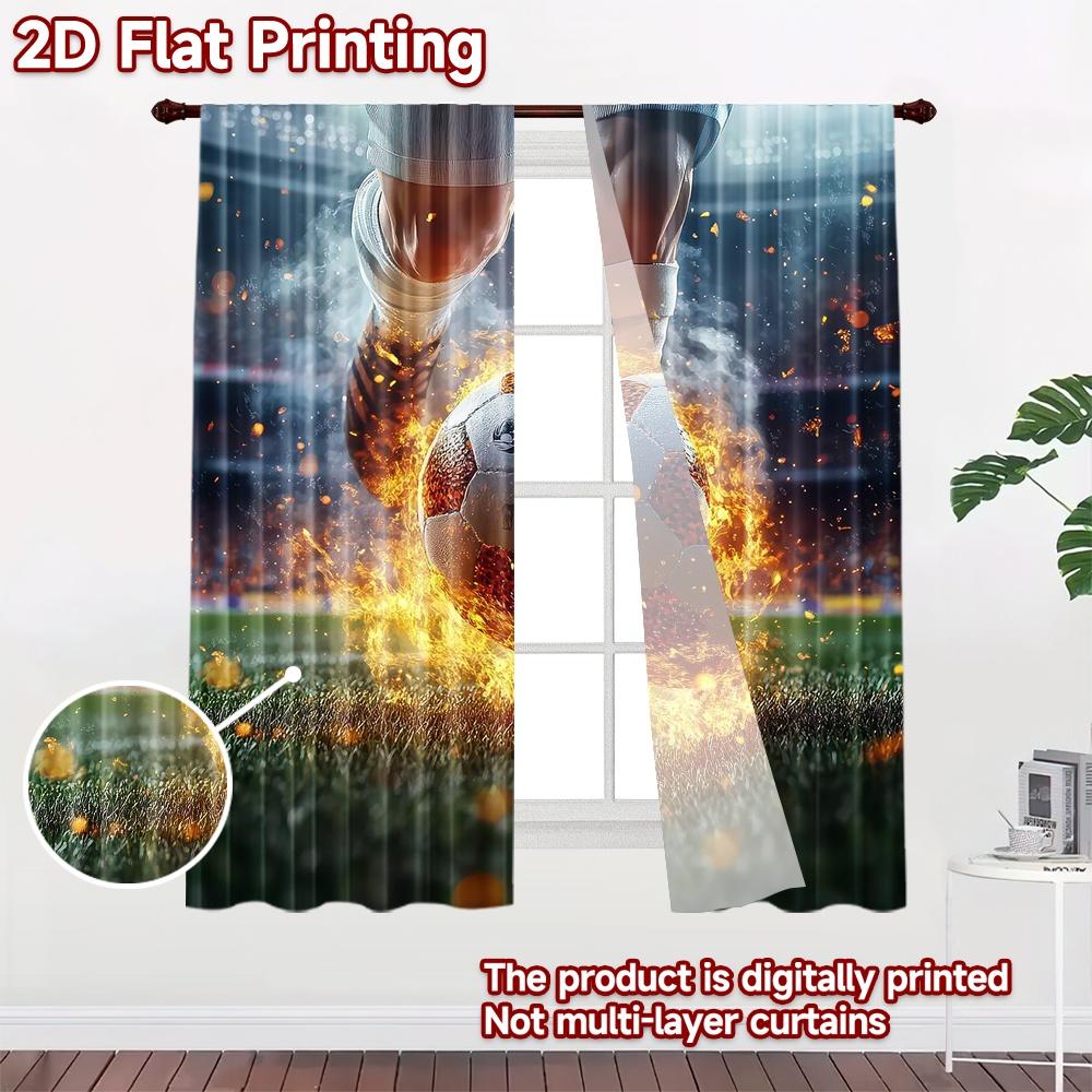 2D плоновый Фон для Фотосъемки Популярная Ткань Фона Огненный Футбольный Удар 100% Полиэстер Юбилей для Праздничного Декора Дома