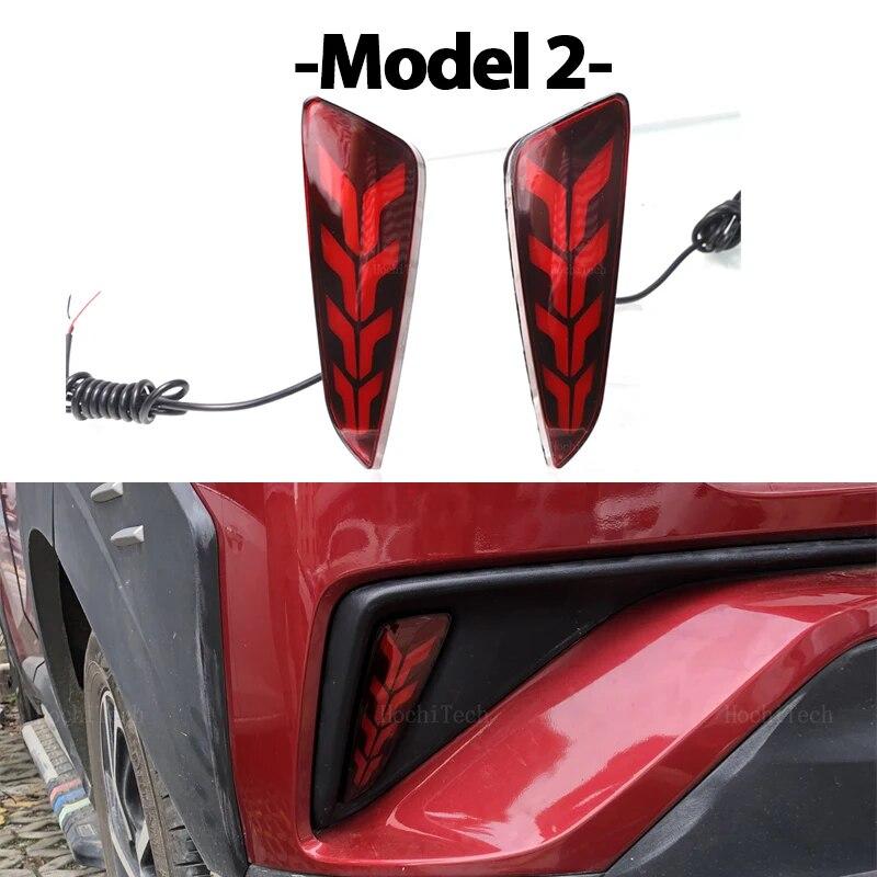 Автомобильный светодиодный отражатель DRL, задний противотуманный фонарь заднего бампера, стоп-сигнал для Toyota C-HR CHR 2016-