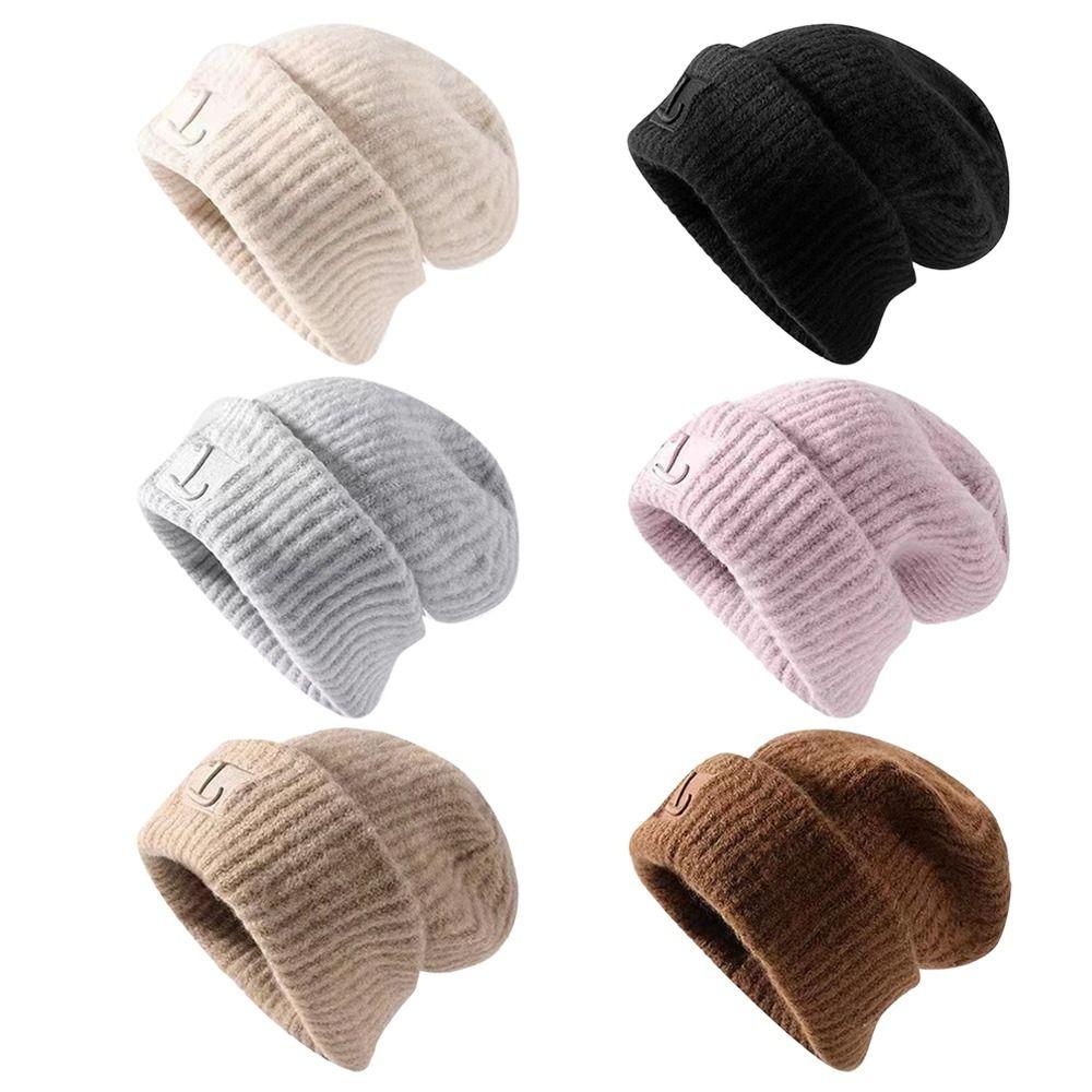 Вязаные шапки однотонные утепленные шапки женские модные вязаные шапки женские