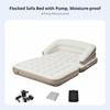 Inflatable Pad with Pump Portable Inflatable Lounger with Pillow Foldable Easy to Inflate for Travelers, Hikers, Backpacking